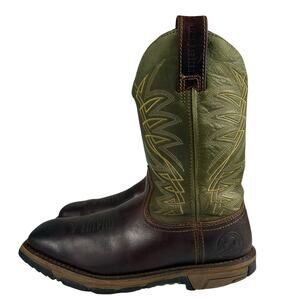 Red Wing Shoes Irish Setter Work 11" Marshall Boot Square Toe Green Mens US 8.5D
